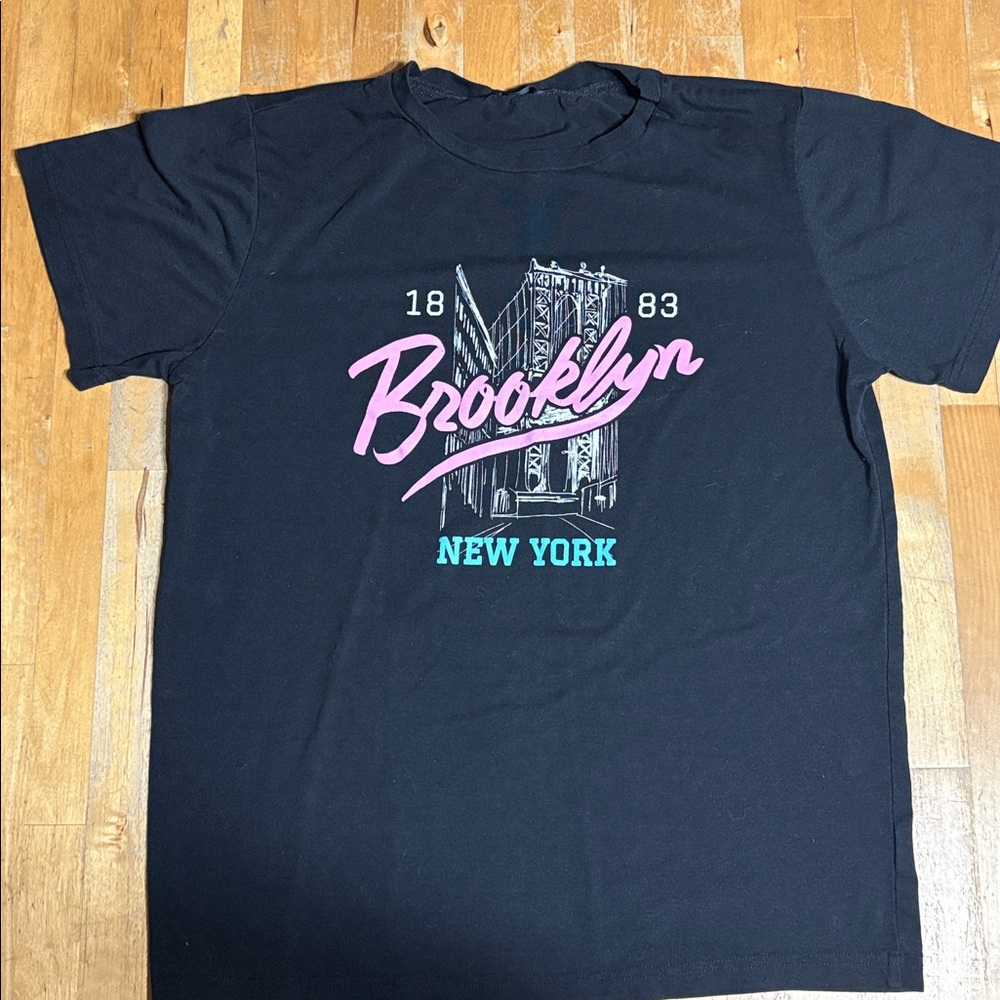Romwe Brooklyn New York Graphic T-Shirt